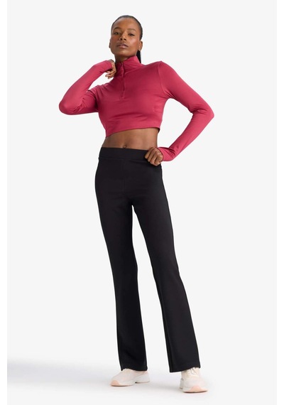 Defacto Defactofit Flare Fit İspanyol Paça Standart Boy Modal Sporcu Pantolon E8957ax25aubk81 Siyah