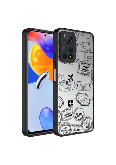 Xiaomi Redmi Note 12 Pro 4g Kılıf Aynalı Desenli Kamera Korumalı Parlak Mirror Kapak