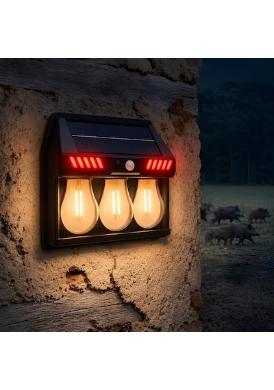 Panther Pt-2973 Yabani Hayvan Kovucu Solar Sensörlü Led Duvar Lambası Çok Renkli