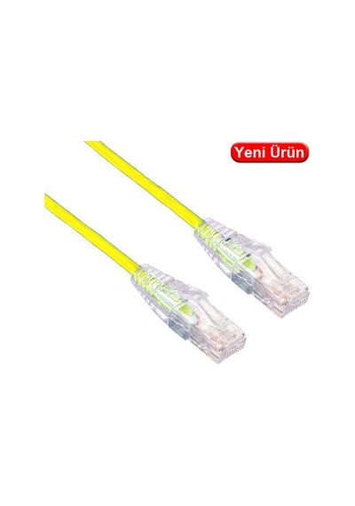 Lınkomm E34396 0.15 Mt. Cat6a 28awg 10gb 500mhz Utp Sarı Patch Kablo
