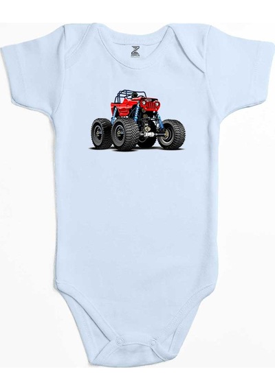 Zepplin Giyim Jeep Canavar Kamyon Mavi Bebek Body Zıbın