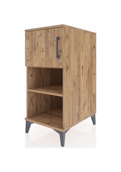 Kronos Komodin 2 Raflı Tek Kapaklı 44x59x96 Çam-çam Çam
