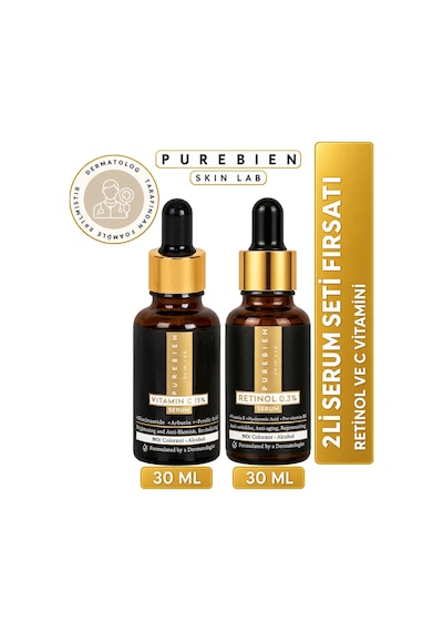 Purebien Skin Lab Retinol Serum + C Vitamini Serum Set
