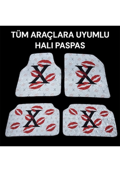 Tüm Araçlara Uyumlu X Dekorlu Oto Halı Paspas