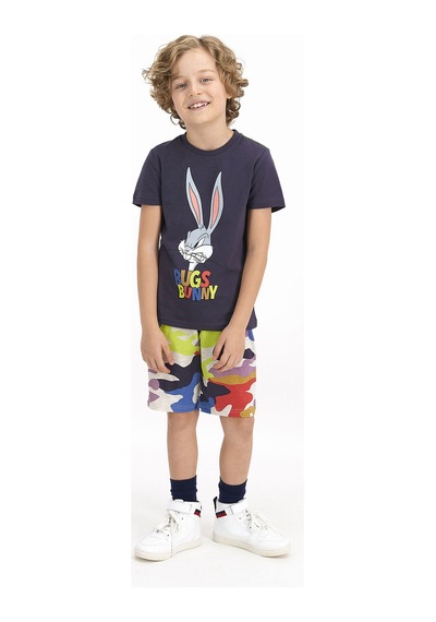 Bugs Bunny Lisanslı Antrasit Erkek Çocuk Bermuda Takım