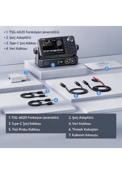 Fnırsı Tsg3020 2 Kanallı 30mhz 200msa/s Fonksiyon Sinyal Jeneratörü