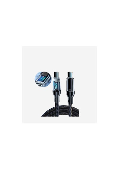 Type-c Type-c Dijital Göstergeli Örgülü Hızlı Şarj Ve Data Kablosu 100w 1 Mt.