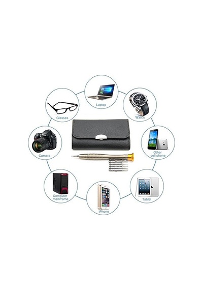 25 Parça Hassas Tornavida Seti, Deri Çantalı, Krom-vanadyum Çelik, Pc/laptop/telefon/gözlük Tamir Seti, Torx/düz/