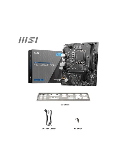 Pro H610m-e Ddr4 Intel H610 Soket 1700 Ddr4 3200mhz Matx Gaming Oyuncu Anakart