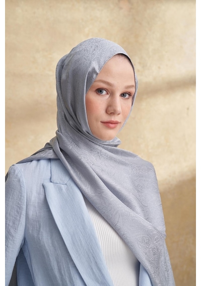 Armanda Jose Jakar Ethnic Desen Şal- 3303 Gri-Füme