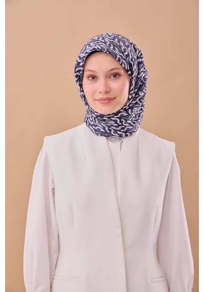 Silk Home Aura Eşarp 140006-26 Gece Mavisi, Lacivert, Füme, Gümüş