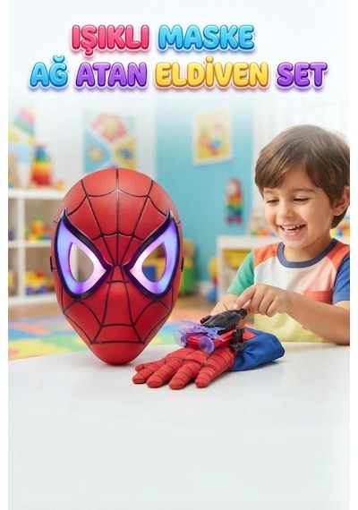 Örümcek Adam Maske Ve Ağ Atan Eldiven Seti Kahramanlık Zamanı Spider - Man