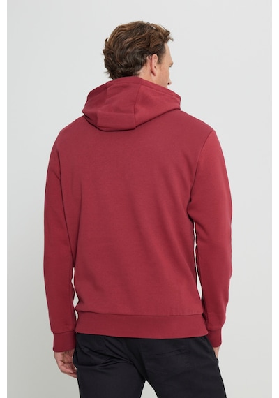 AC&Co / Altınyıldız Classics Standart Fit Normal Kesim Kapüşonlu Kanguru Cepli Pamuklu Erkek Sweatshirt Bordo