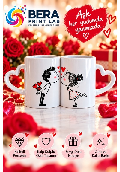 Bera Print Lab Sevgiliye Özel Kulplu Çift Kupa Seti Romantik Öpüşen Sevgililer Tasarımlı 2 Li Porselen Kupa Beyaz - 941007813 Beyaz Bera Print Lab Sevgiliye Özel Kulplu Çift Kupa Seti Romantik Öpüşen Sevgililer Tasarımlı 2 Li Porselen Kupa Beyaz - 941007813 Beyaz