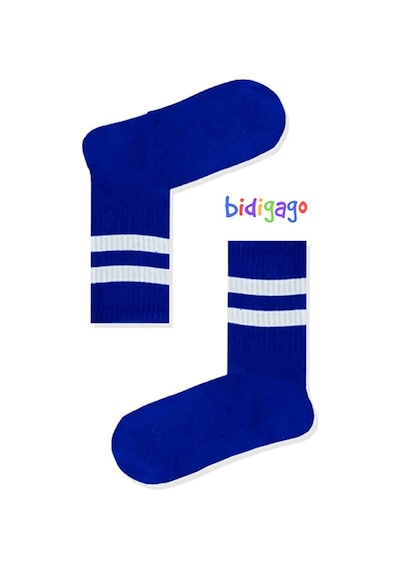 Unisex Çizgili Atletik Tenis Kolej Çorap 001