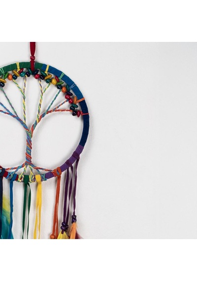 İlhamın Ruhu Hayat Ağacı Temalı Renkli Düş Kapanı Dream Catcher
