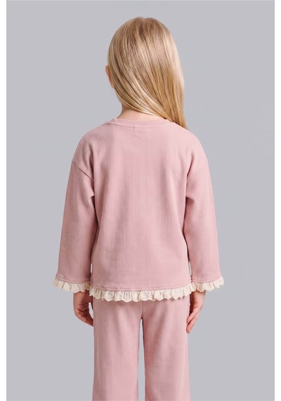 Defacto Regular Fıt Bisiklet Yaka Çiçekli Sweatshirt Kız Bebek I5287a526wnbr138 Bordo-br138
