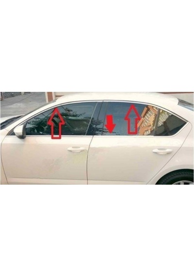 Skoda Octavia Cam Çerçevesi Kromu Komple Set 2013-2018 Arası