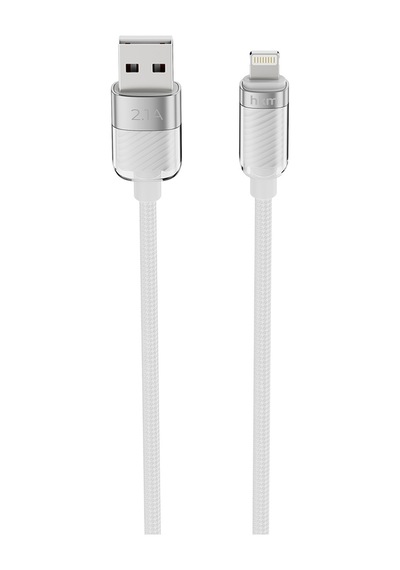 Knit Glam 2.1A Hızlı Şarj Destekli Usb-A To Lightning Şarj Ve Data Aktarım Kablosu 1 Metre Beyaz