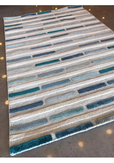 Dolce Vita Halı Milano Turquoise Yün Halı Mavi