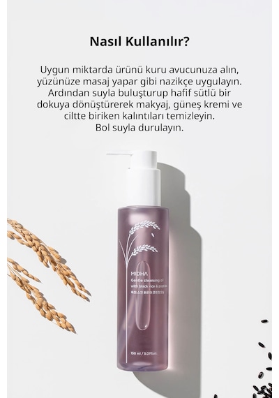 Midha Gentle Cleansing Oil Black Rice & Peptides 150 ML