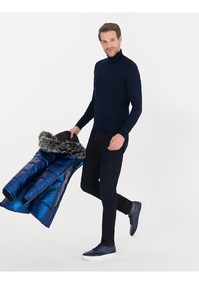 Pierre Cardin Lacivert Slim Fit Balıkçı Yaka Yün Karışımlı Basic Triko Kazak 50257302-vr033 Pierre Cardin Lacivert Slim Fit Balıkçı Yaka Yün Karışımlı Basic Triko Kazak 50257302-vr033