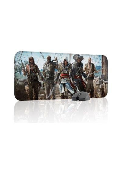 Assasin's Creed Kaymaz Dikişli Kauçuk Oyuncu Mousepad V4 - 70x30 Xl Gaming Mouse Pad Fare Altlığı