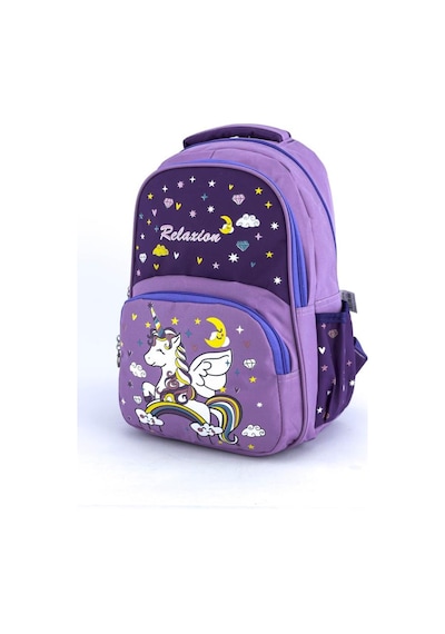 Relxion İlkokul Çantası Beslenmeli Unicorn Mor 1340