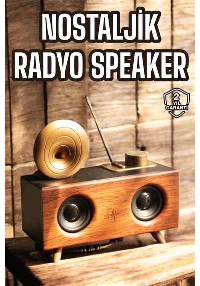 Znv Zenvia Mey İthalat Nostaljik Görünümlü Bluetooth Bağlantılı Speaker Znv2025 Cmn