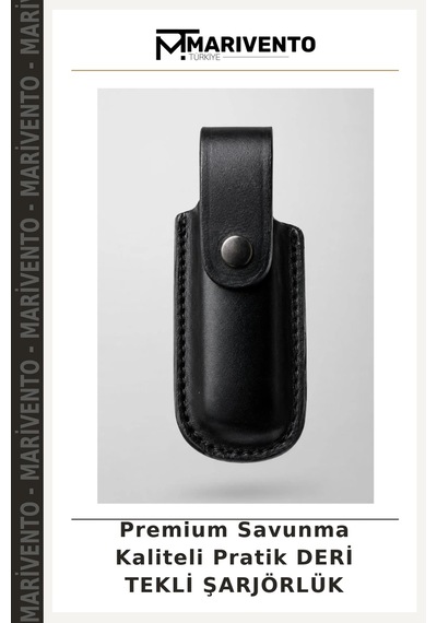 Premium Savunma Kaliteli Pratik Deri Tekli Şarjörlük