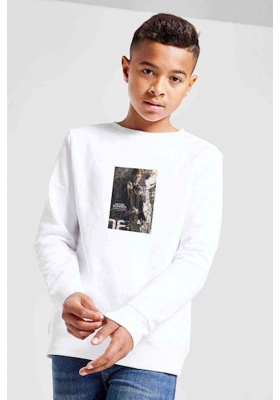 Tshirthane Newt Maze Runner Baskılı Unisex Çocuk Beyaz Sweatshirt Beyaz