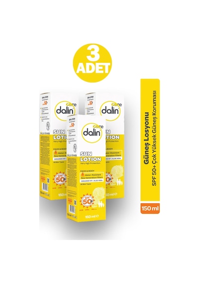 Dalin Care Güneş Losyonu Spf50+ 150 Ml 3 Adet