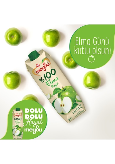 Meysu %100 Elma Suyu 1 Lt X 6 Adet