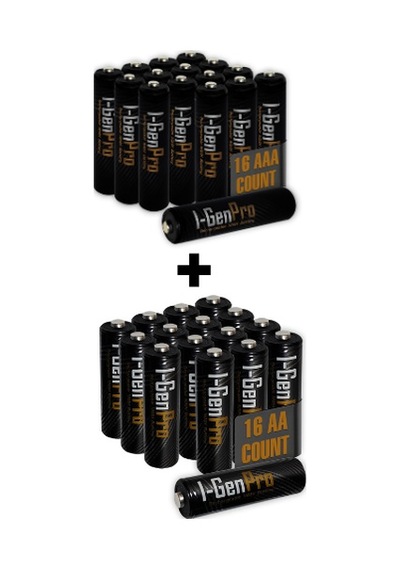 I-gen P179 16 Adet Aa Pro 2950 Mah Şarjlı Kalem Pil + 16 Adet Aaa Pro 1100 Mah Şarjlı İnce Kalem Pil 1.2v Nı-mh