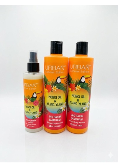 Urban Monoı Oil Yılang & Ylang Set Sette 2 Adet 2 350 Ml:700 Ml Şampuan +1 Adet Sıvı Saç Bakım Kremi 1 200 Ml