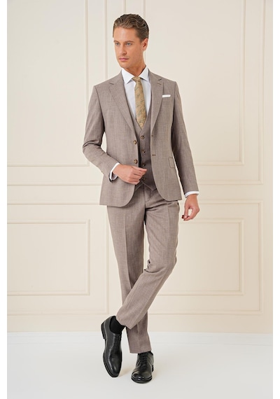 Efor Tk 902 Slim Fit Vizon Klasik Takım Elbise Vizon