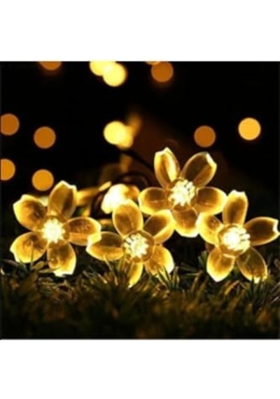 Güneş Enerjili Dış Mekan Solar Çiçekli Led Işık Dekoratif 30 Çiçekli Led Tek Ebat Unisex Çok Renkli