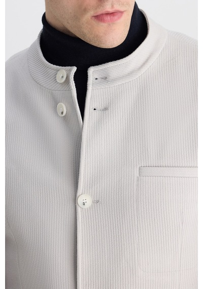 Twn Slim Fit Gri Armürlü Kumaş Ceket 5ec04ad01484m 301