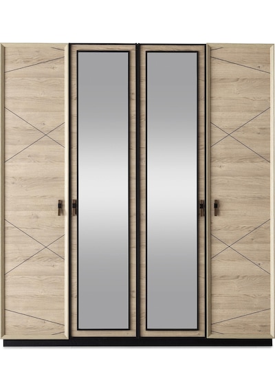 Vega 4 Kapaklı Modern Aynalı Elbise Dolabı Gardrop 180x50x200cm Vega 4 Kapaklı Modern Aynalı Elbise Dolabı Gardrop 180x50x200cm