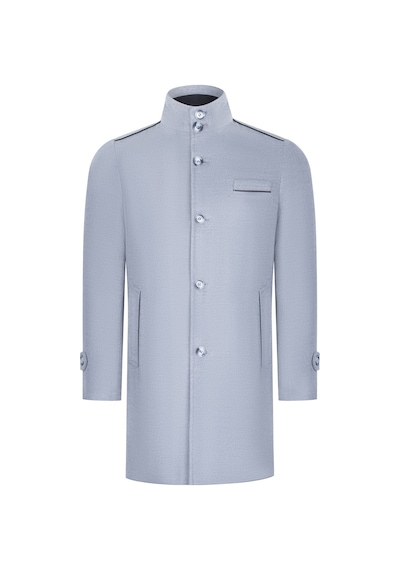 Plt8391 Dewberry Erkek Palto-Açık Gri-Açık Gri