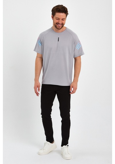 Genius Store Erkek Spor Tişört Baskılı Fitness Antrenman Fit G