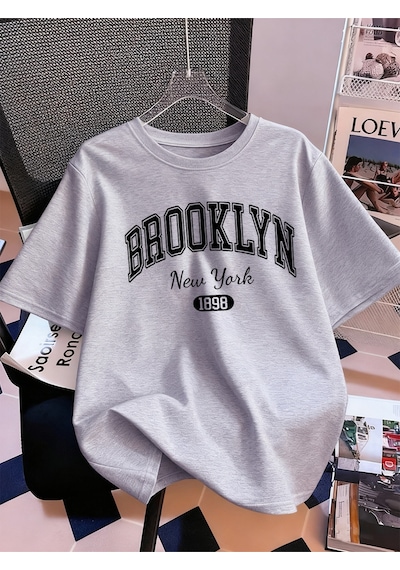 Noıssey Urban Pop Graphic Kadın Tişört Koleksiyonukod 5090 Gri