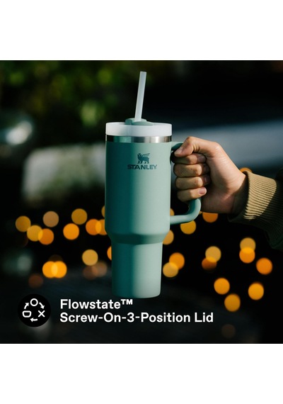 Quencher H2.0 Flowstate Pipetli Termos Bardak 1.18 Litre - Yeşil Shale Paslanmaz Çelik Çok Renkli