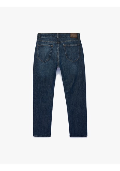 Koton Pamuklu Normal Bel Cepli Straight Fit Jean Pantolon - Mark Jean Koyu İndigo 7wam40147nd