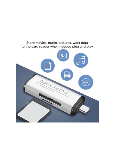 Type-c To Usb 3.0 Tf Sd Kart Okuyucu Usb Type-c Otg Adaptör Çevir