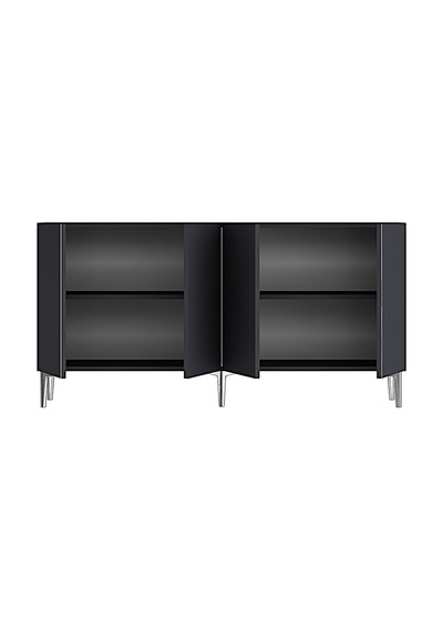 Ka1524as Poli Konsol Ve Tv Sehpası Antrasit-silver 150cm Antrasit - Gümüş