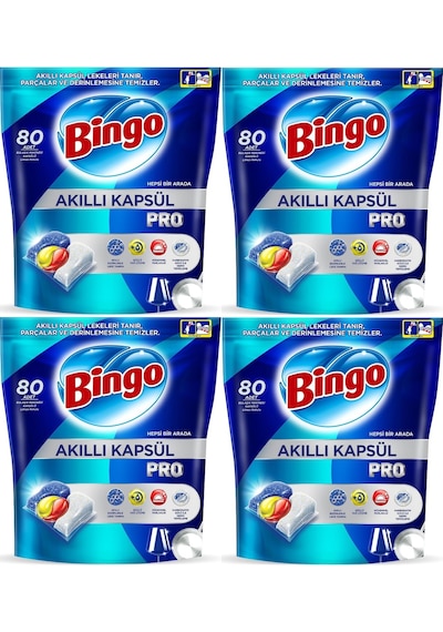 Bingo Akıllı Kapsül Pro Bulaşık Makinesi Deterjanı Tablet 320adet