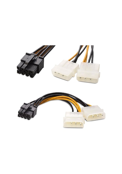 8 Pin Pcıe To 2 X Ide Molex Power Kablosu Ekran Kartı Power Kablo 30cm
