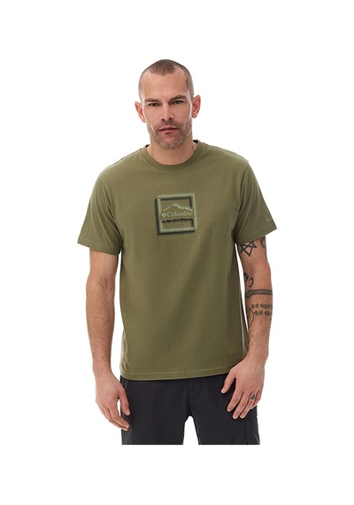 Columbia Csc Illuminated Brand Erkek Kısa Kollu T-shirt Cs0474 Yeşil