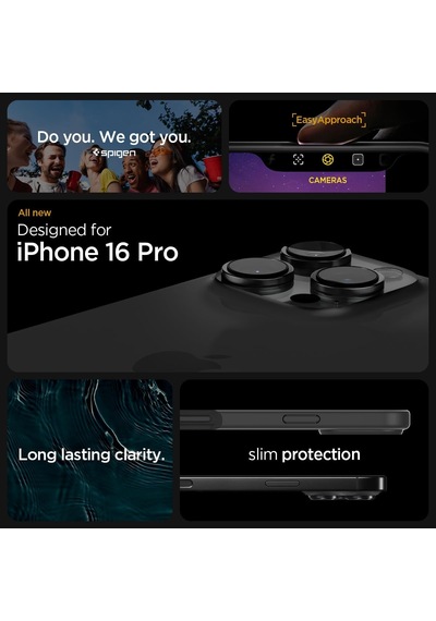 İphone 16 Pro İle Uyumlu Kılıf Ultra Hybrid Matte Black - Acs08125